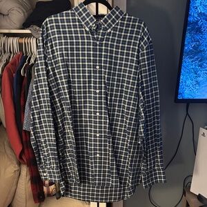 Nordstrom Blue and White Plaid Men's Shirt